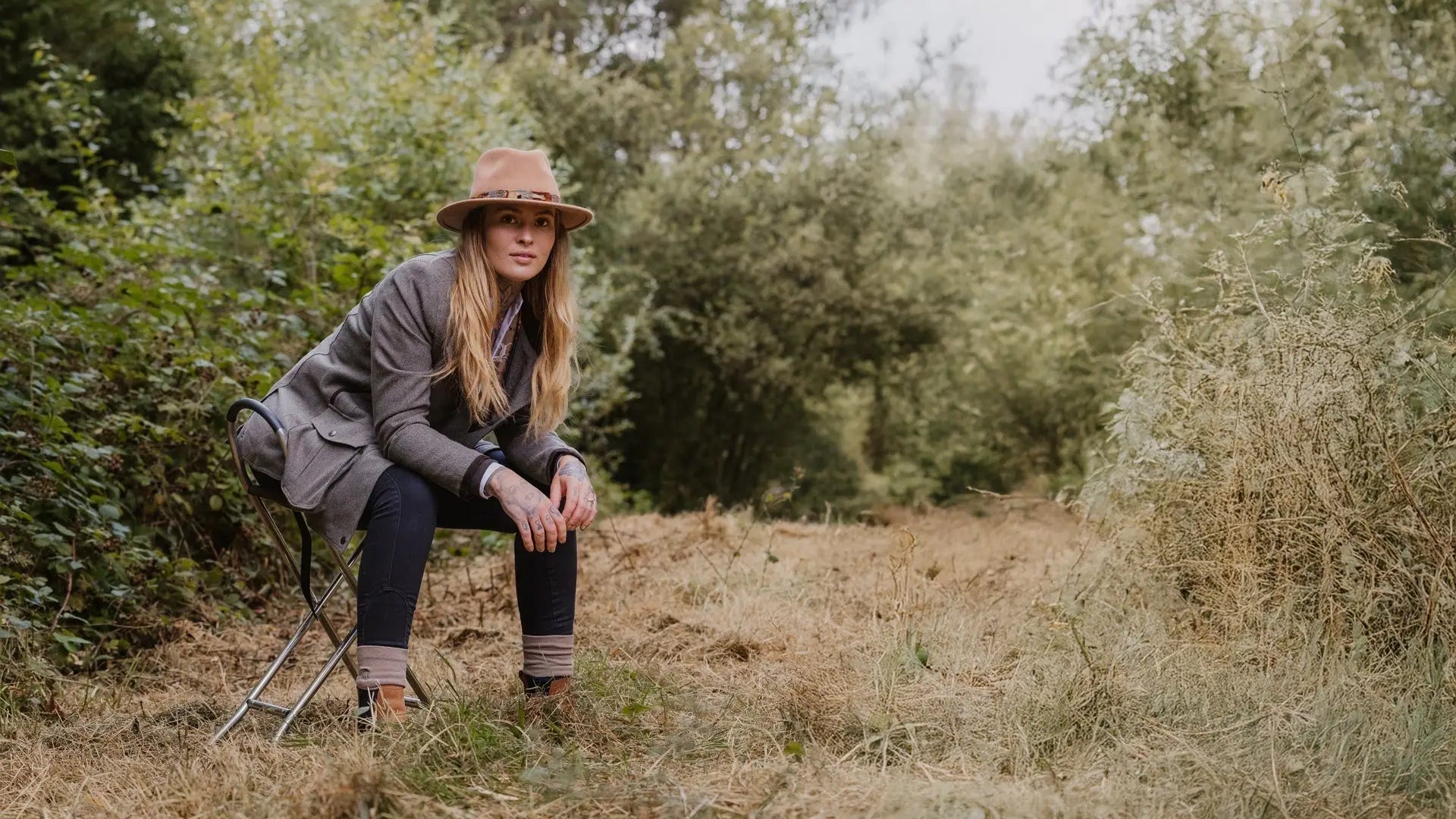 Alix Jade’s brown woven straw hat from sustainable country content brand