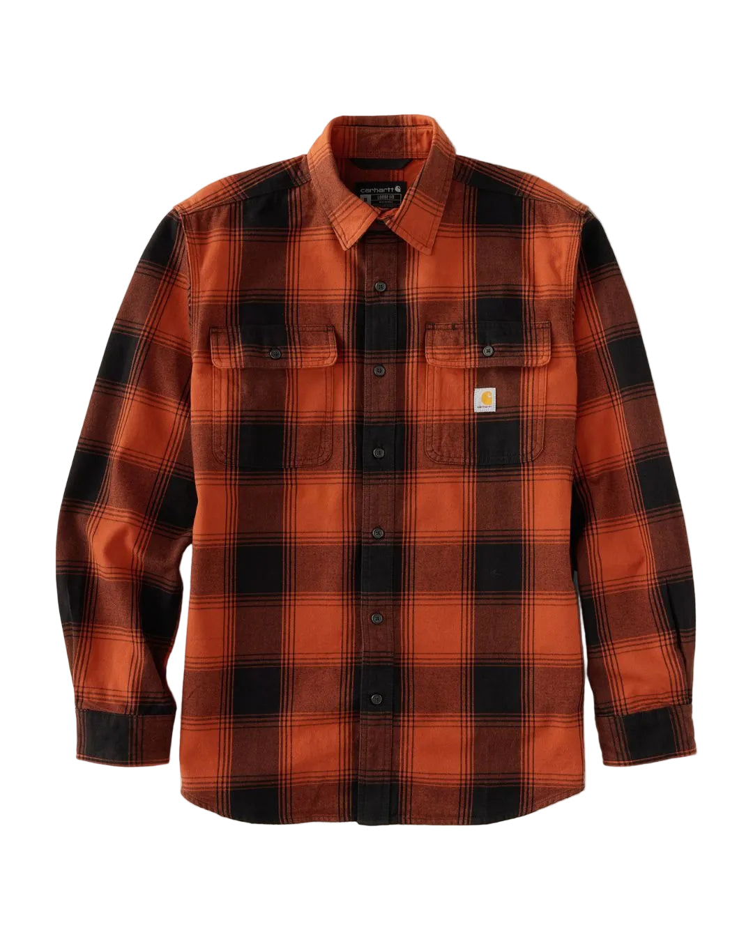 Carhartt Loose Fit Heavyweight Flannel Long-Sleeve Plaid Shirt