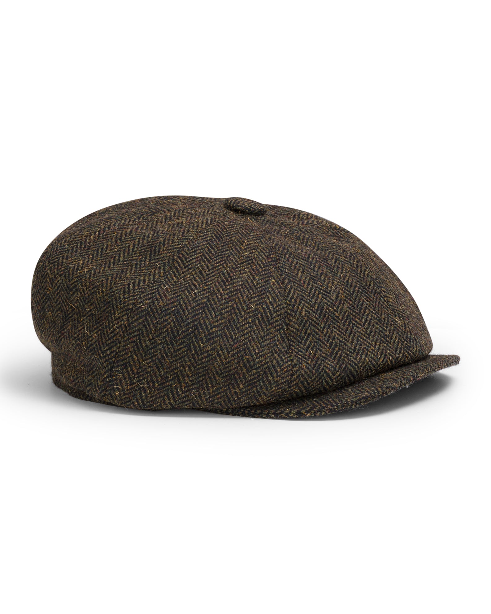 Hoggs of Fife Herringbone Tweed Baker Boy Cap