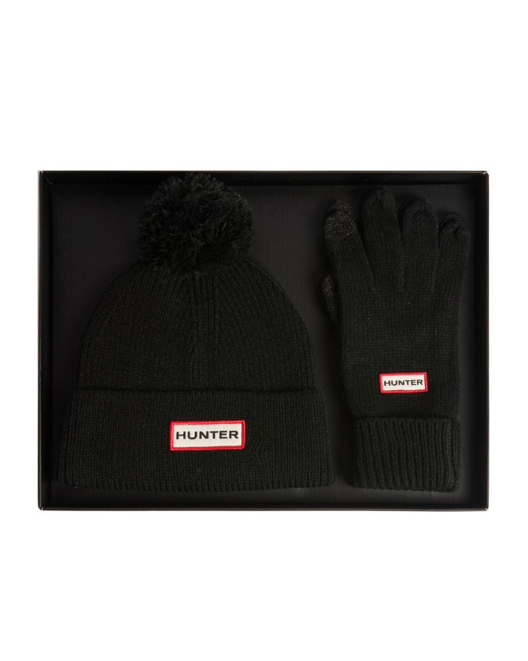 Hunter Anagach Ribbed Pom Beanie and Gloves Set