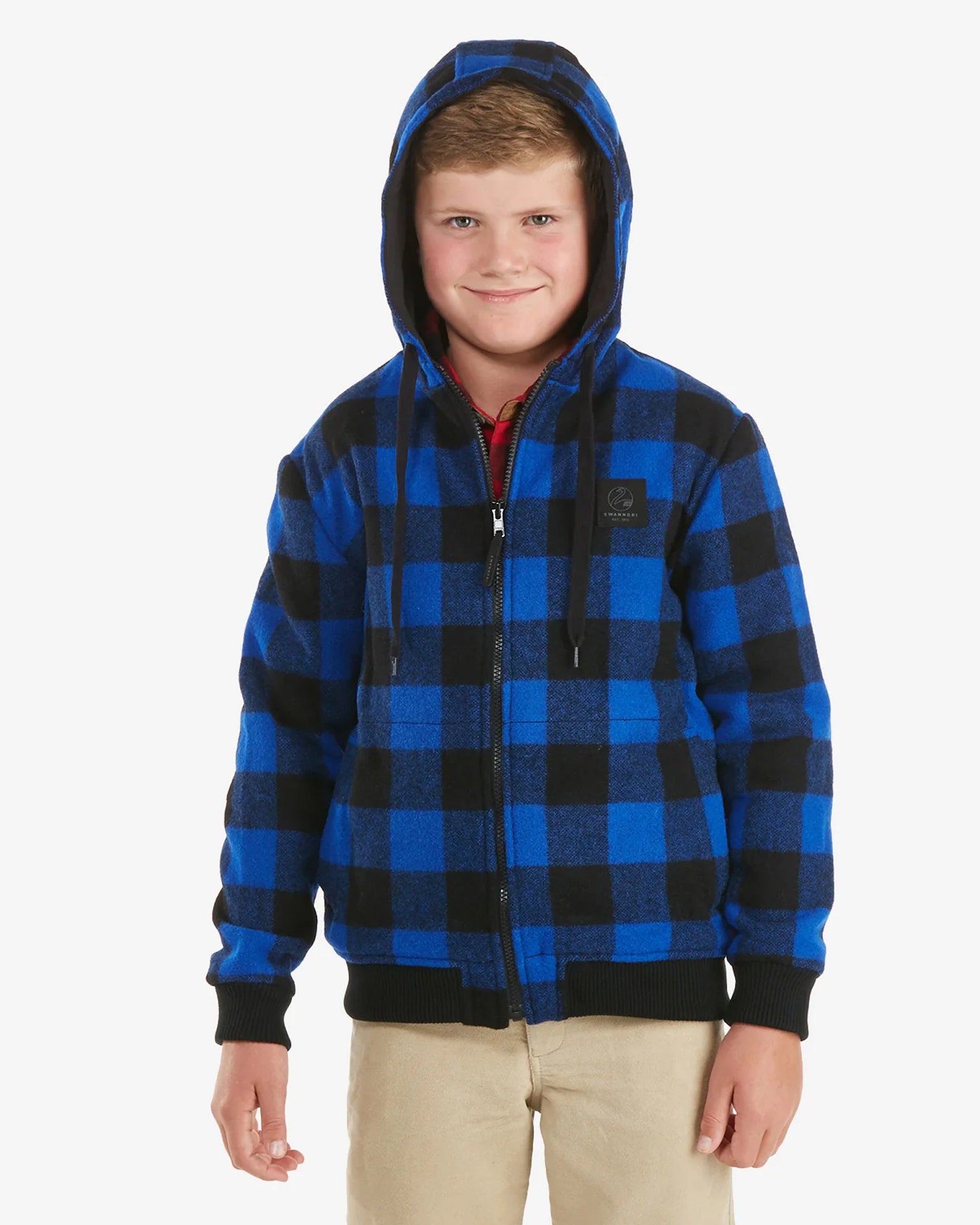 Swanndri Crooked River Kid’s Wool Hoodie