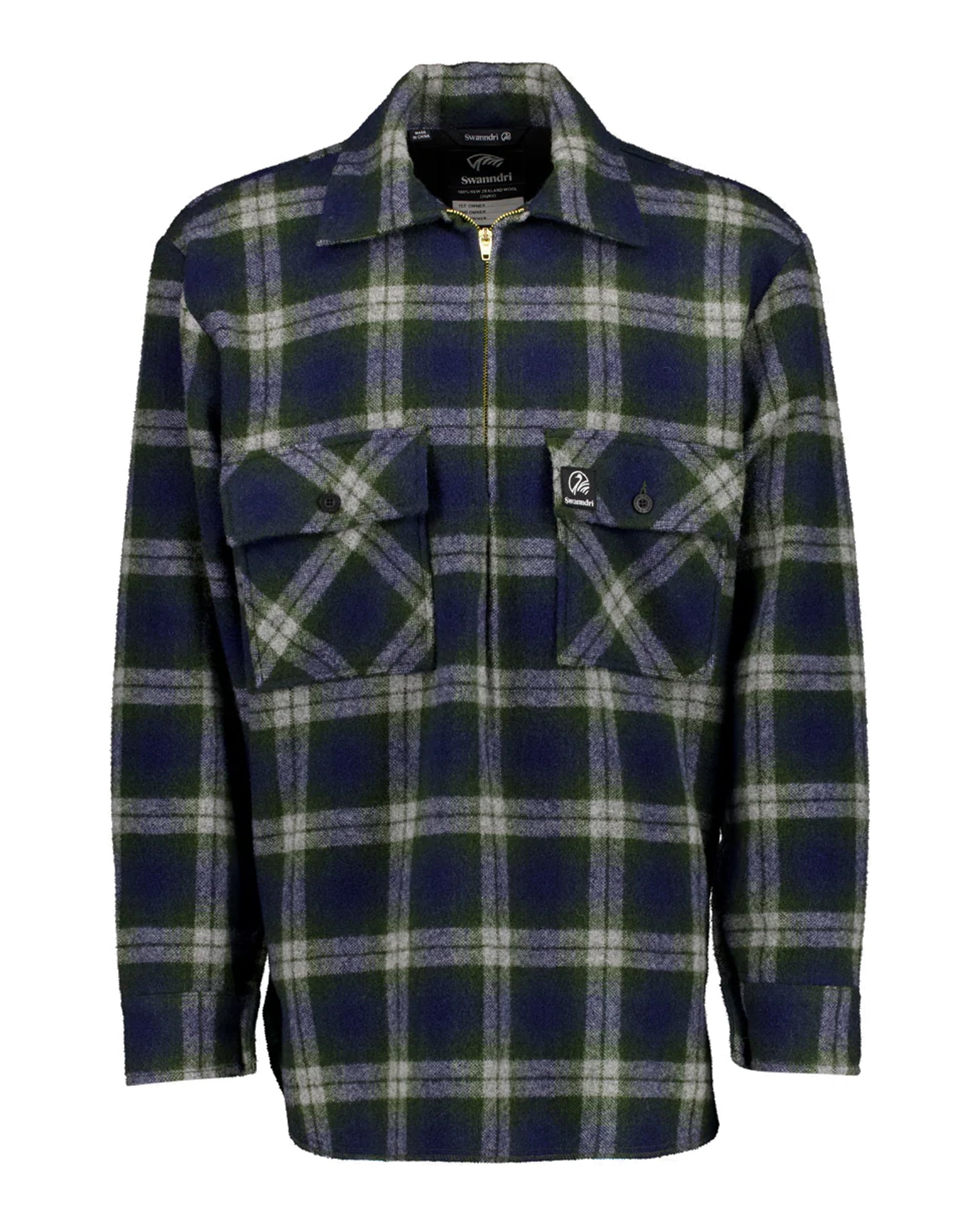 Swanndri Ranger Wool Zip Front Bushshirt