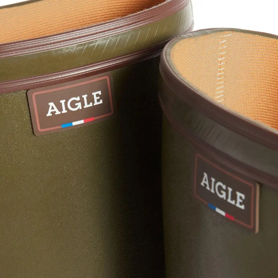 Olive green Aigle Parcours Wellington Boots perfect for country clothing adventures