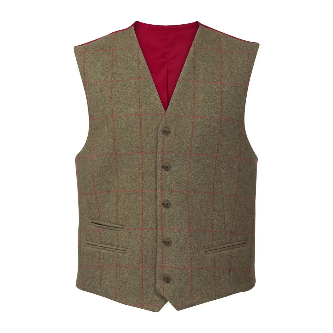 Alan Paine Combrook Men s Tweed Lined Back Waistcoat New Forest Clothing