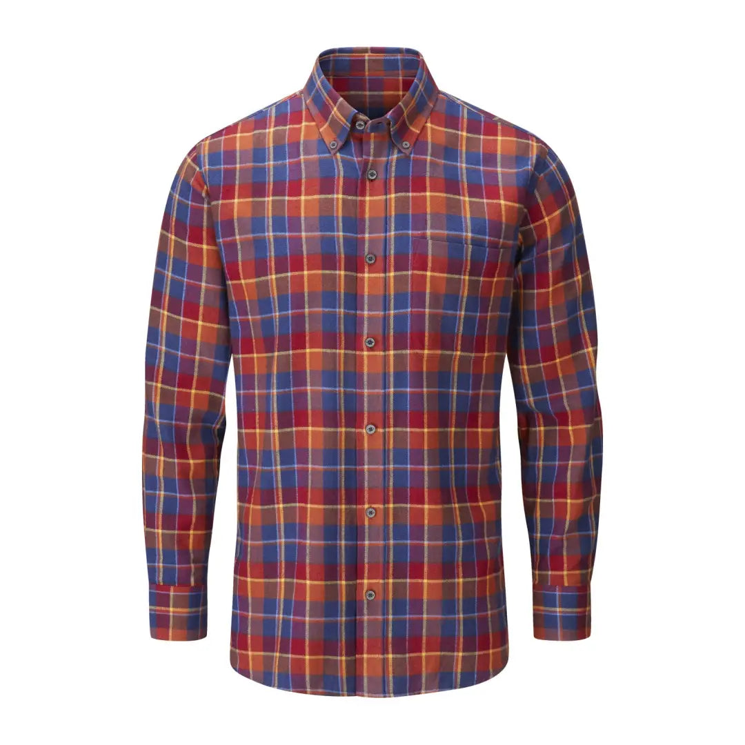 Colorful plaid Alan Paine Ilkley Shirt perfect for country clothing and outdoor adventures
