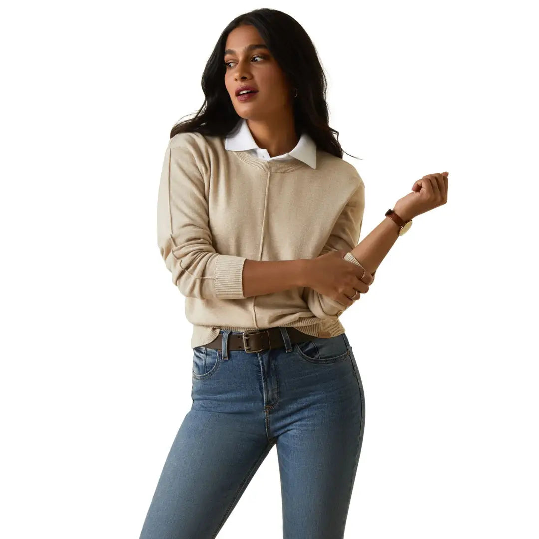 Sweater with shirt inside sale