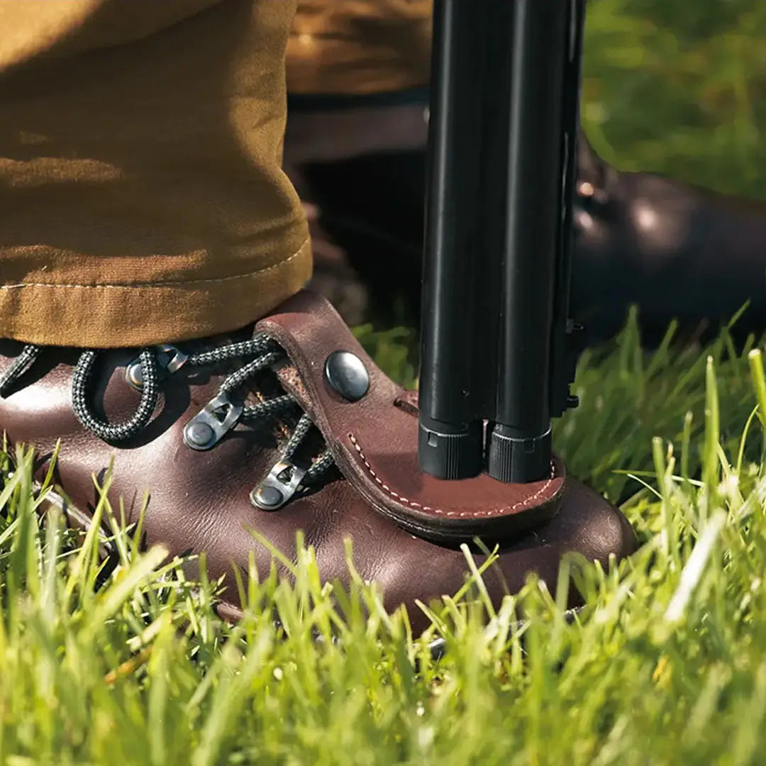 Brown leather Beretta Barrel Rest boot with gun rest for easy firearm support