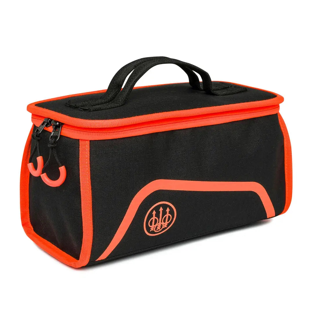 Beretta Challenge Cart Bag 100 with black orange gear and neon trim