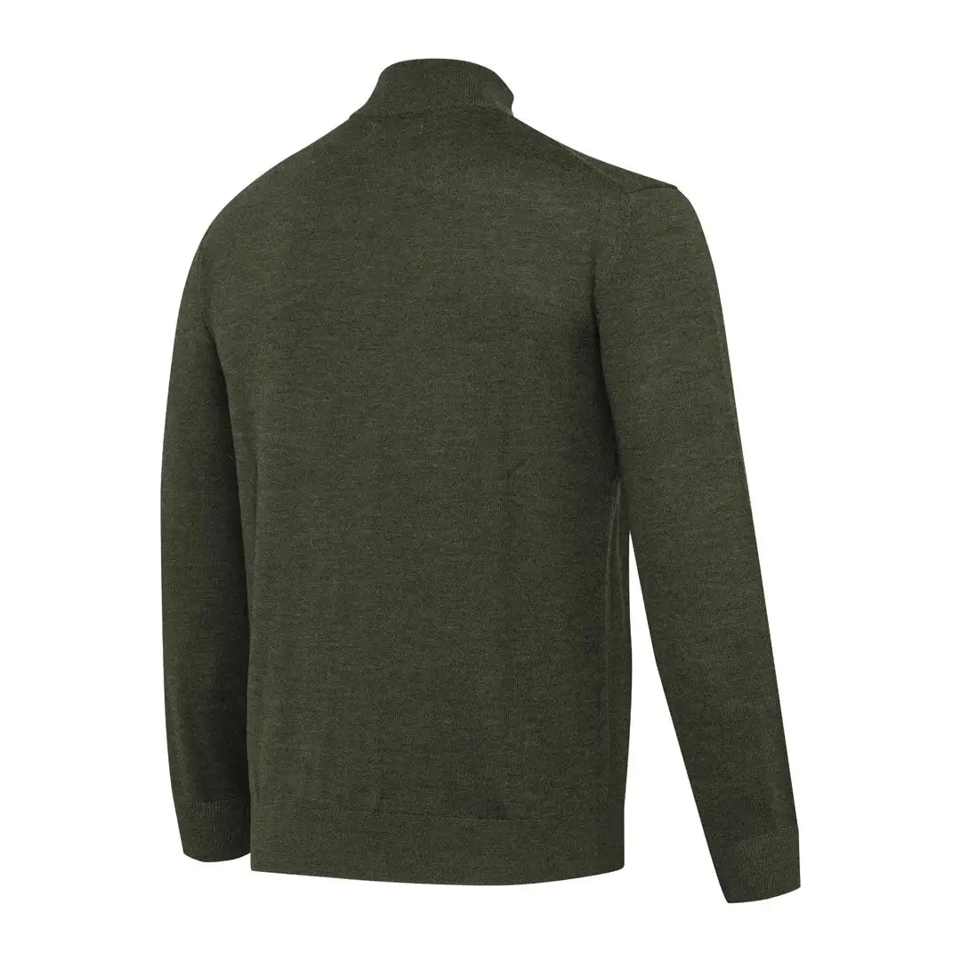 Olive green knit sweater from Beretta Merino, perfect for country clothing and hunting outdoors