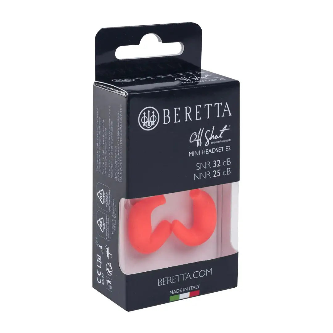 Beretta Mini Headset E2 in packaging showcasing the beretta mini headset design