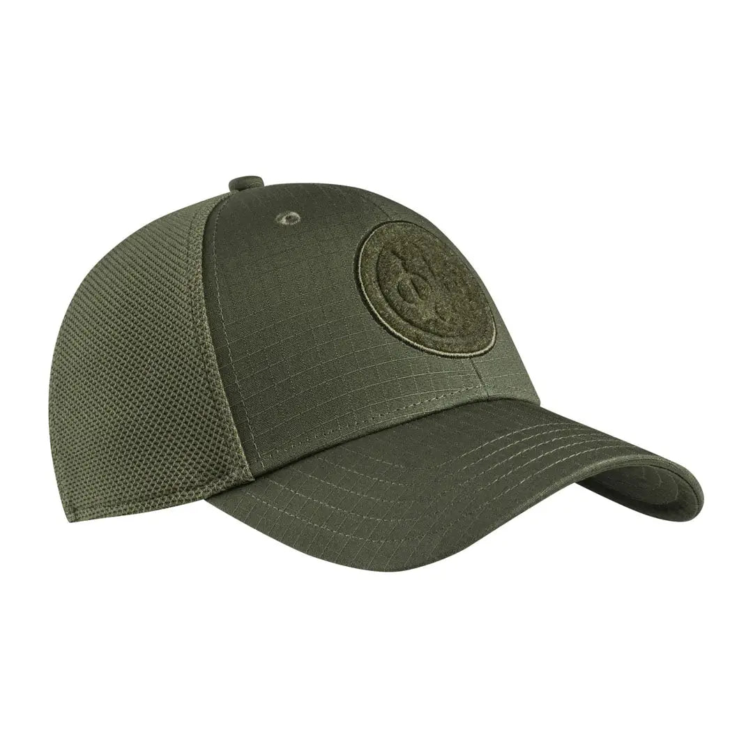 Beretta Shield Flexfit cap in olive green trucker style with mesh back