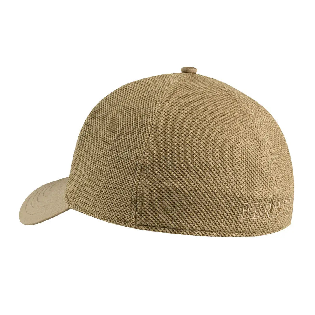 Beretta Shield Flexfit cap in tan mesh with embroidered side logo