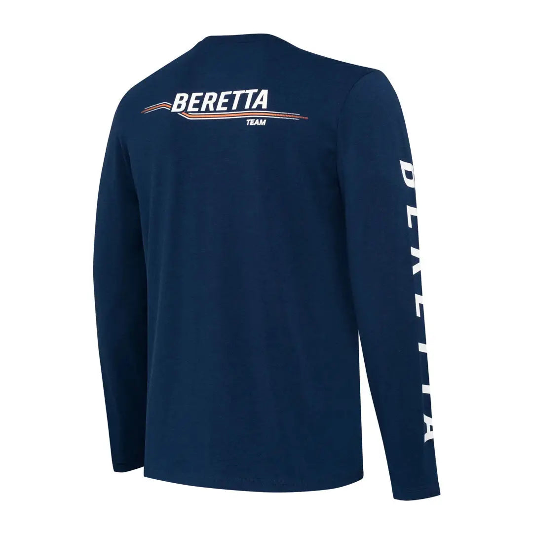 Navy Beretta Team Long Sleeve T-Shirt perfect for casual or outdoor wear