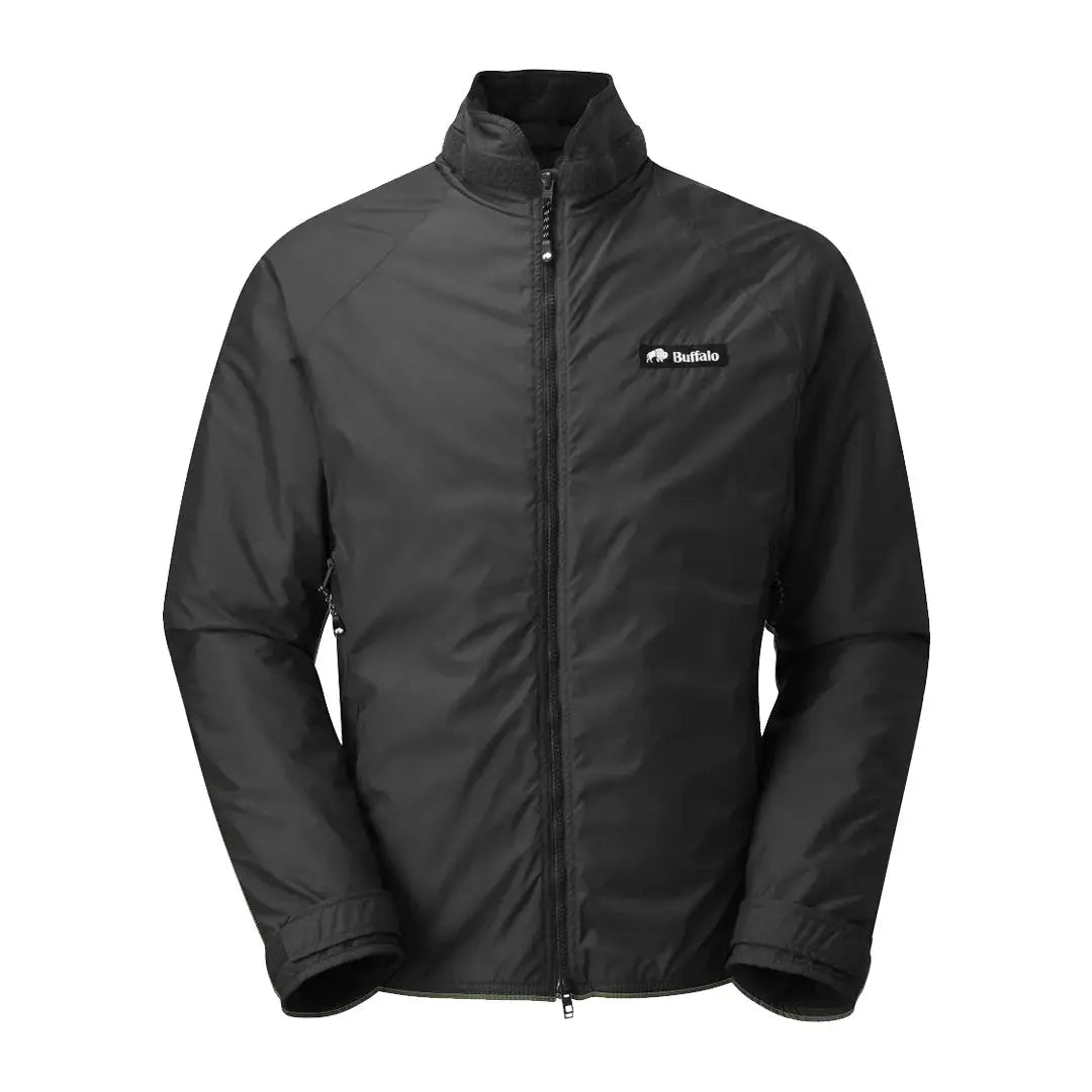 Black Buffalo Belay Jacket with full-zip, insulated outdoor belay jacket style