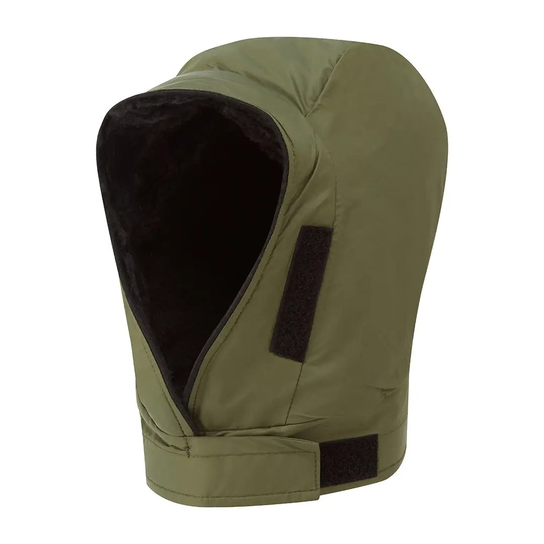 Olive green Buffalo DP Hood with Pertex Quantum shell and aquatherm pile lining