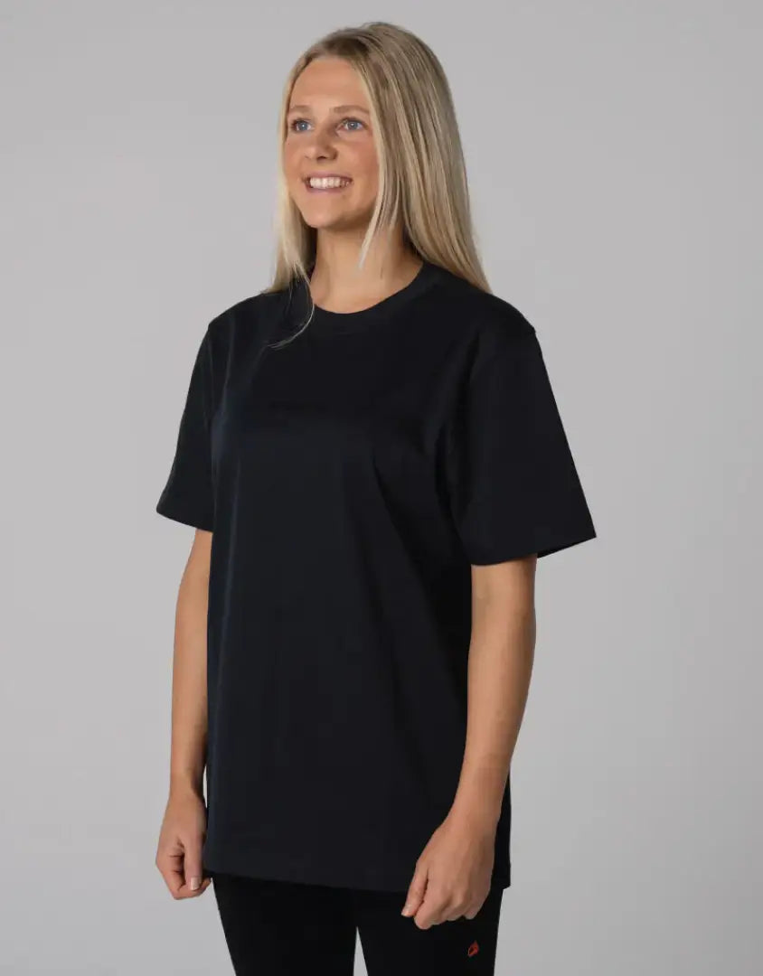 Bushbuck Classic Cotton Tee: black oversized short-sleeve shirt