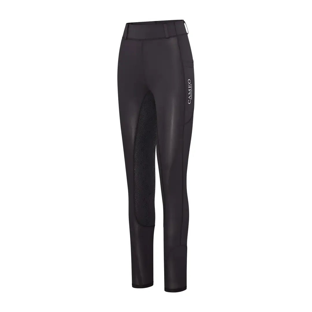 Black riding leggings from Cameo Performance Tights offering top performance riding comfort