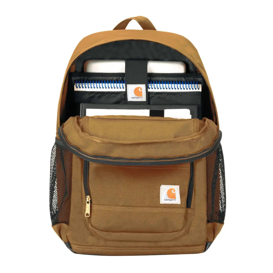 Rugged Carhartt 27L backpack in brown for outdoors and hunting