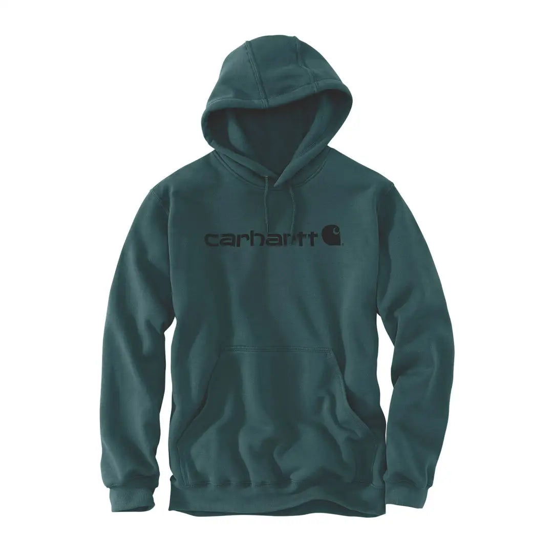 Green Carhartt loose fit hoodie sweatshirt, perfect for country clothing and hunting trips