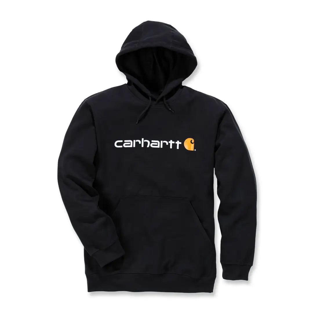 Black Carhartt Marquette logo sweatshirt hoodie, loose fit country clothing