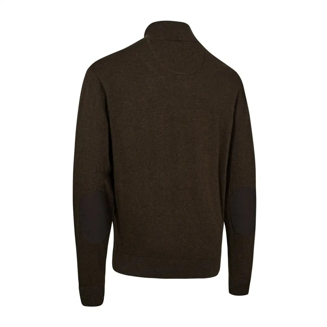 Dark brown quarter-zip sweater from Deerhunter Harrington ½ Zip Knit for country clothing and hunting outdoors