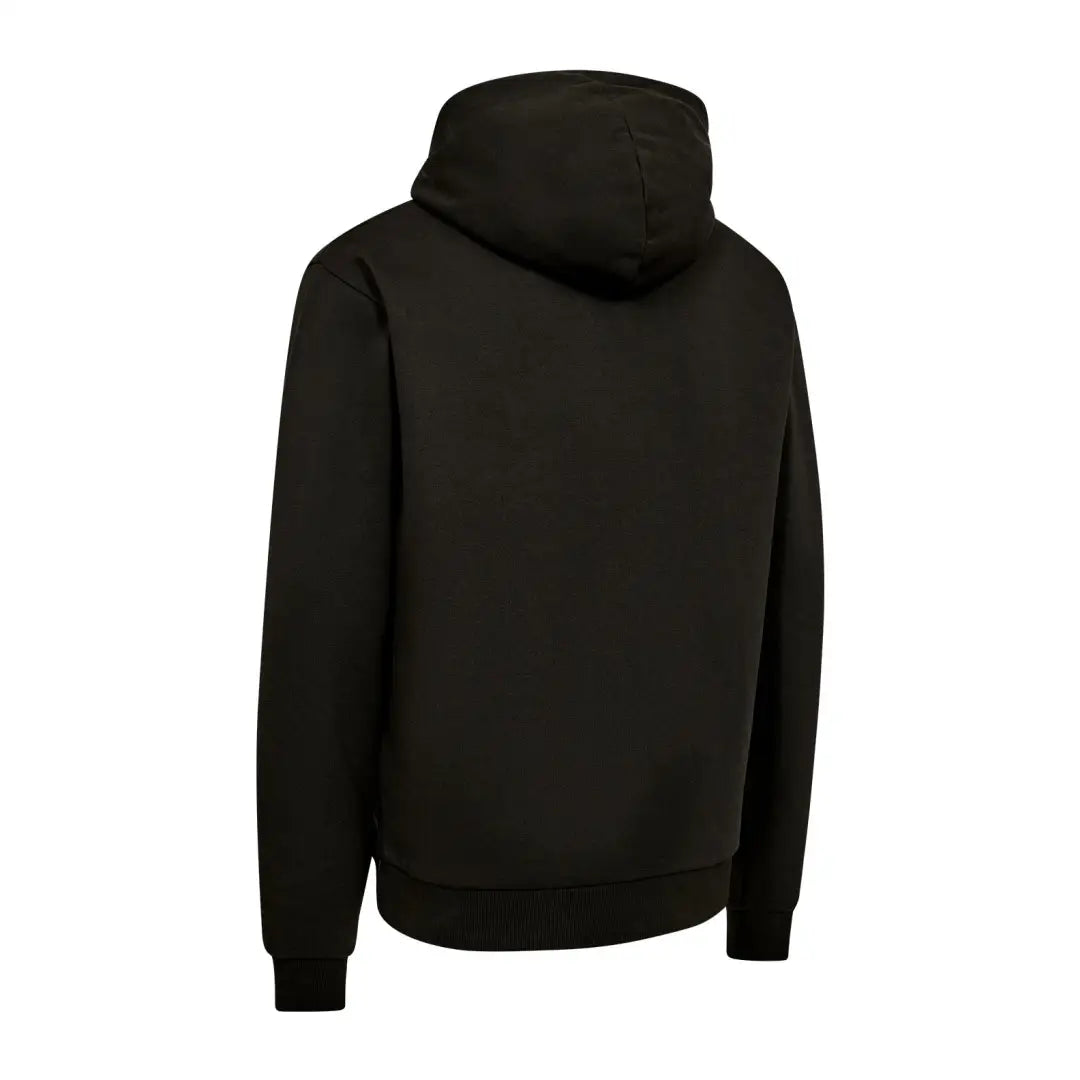 Black Deerhunter Logo Hoodie with ribbed cuffs and hem, perfect for casual style
