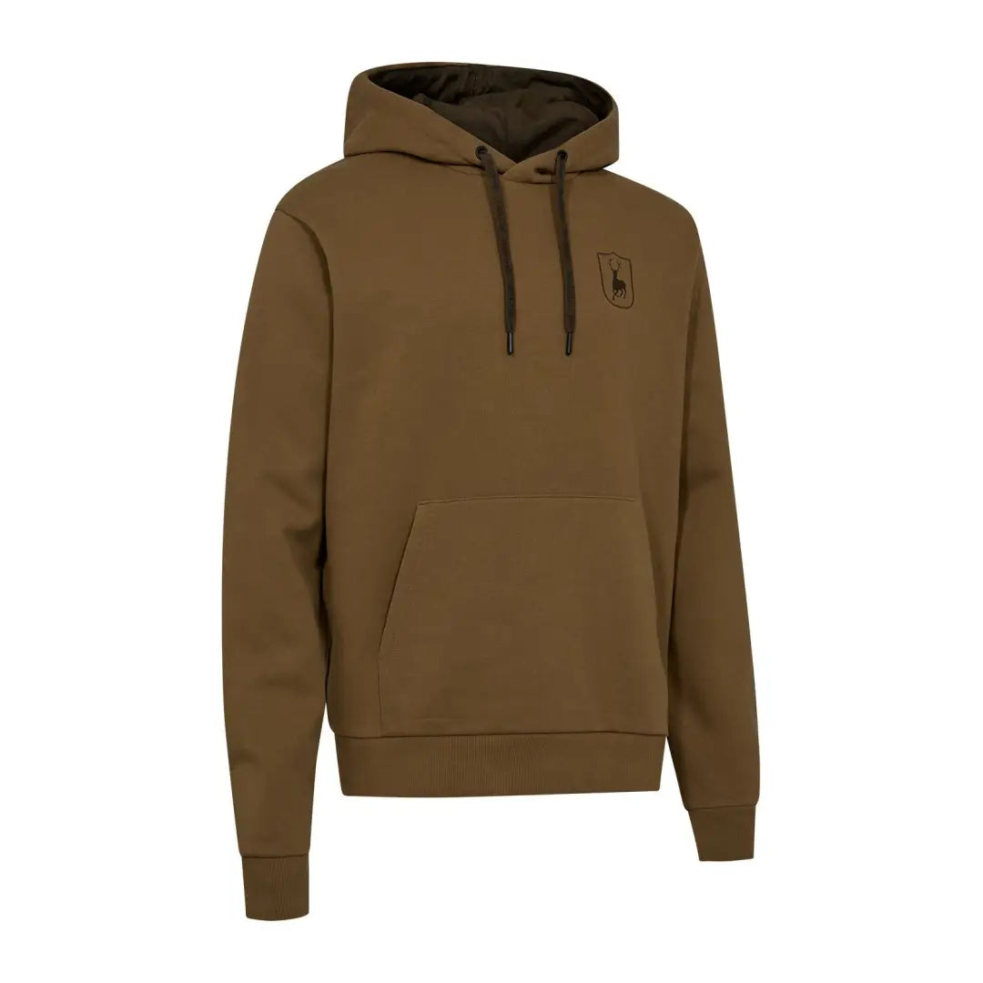 Men’s olive green Deerhunter Logo Hoodie with kangaroo pocket and drawstring hood