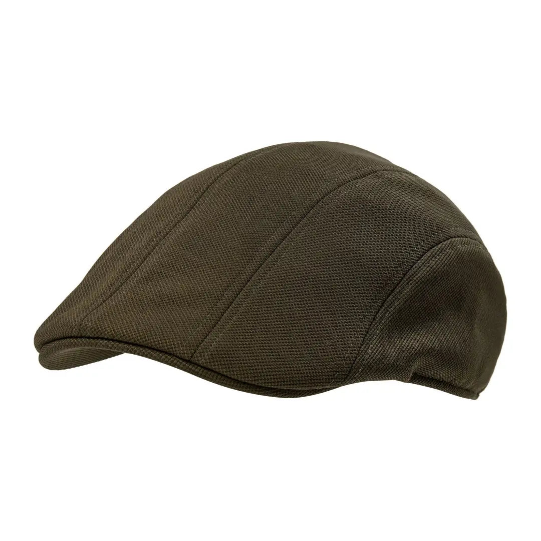 Olive green Deerhunter Muflon Pro Flat Cap, stylish outdoor headwear for men
