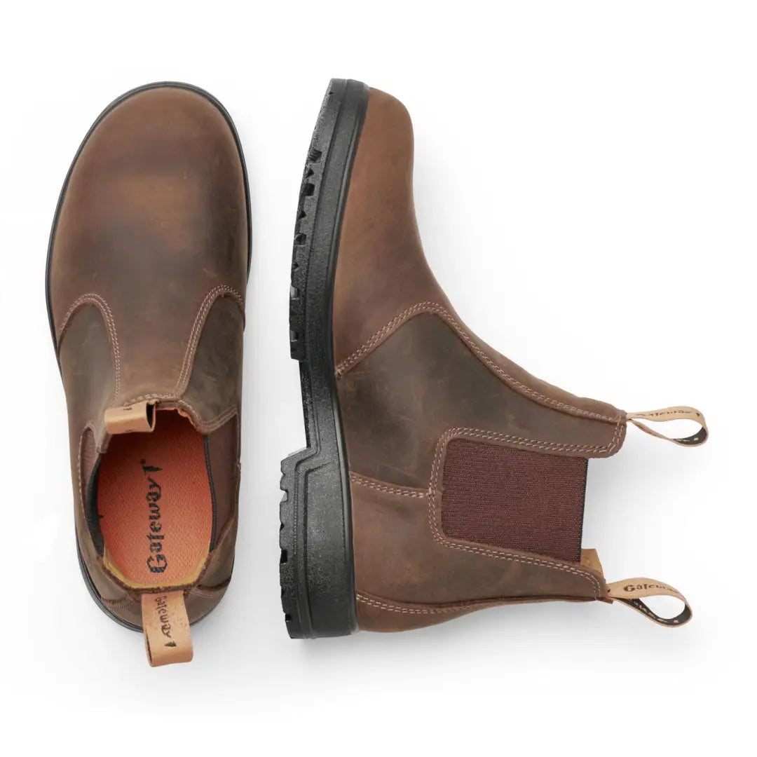 Gateway1 SD 6 Inch Pull-On Chelsea Boots men’s brown leather chelsea boots for country clothing and hunting