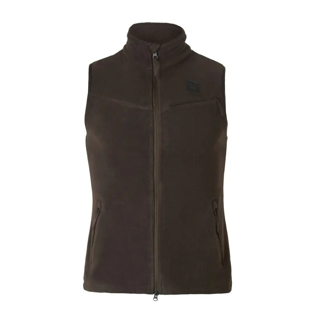 Brown sleeveless fleece vest from Härkila Aspire Fleece Waistcoat for women