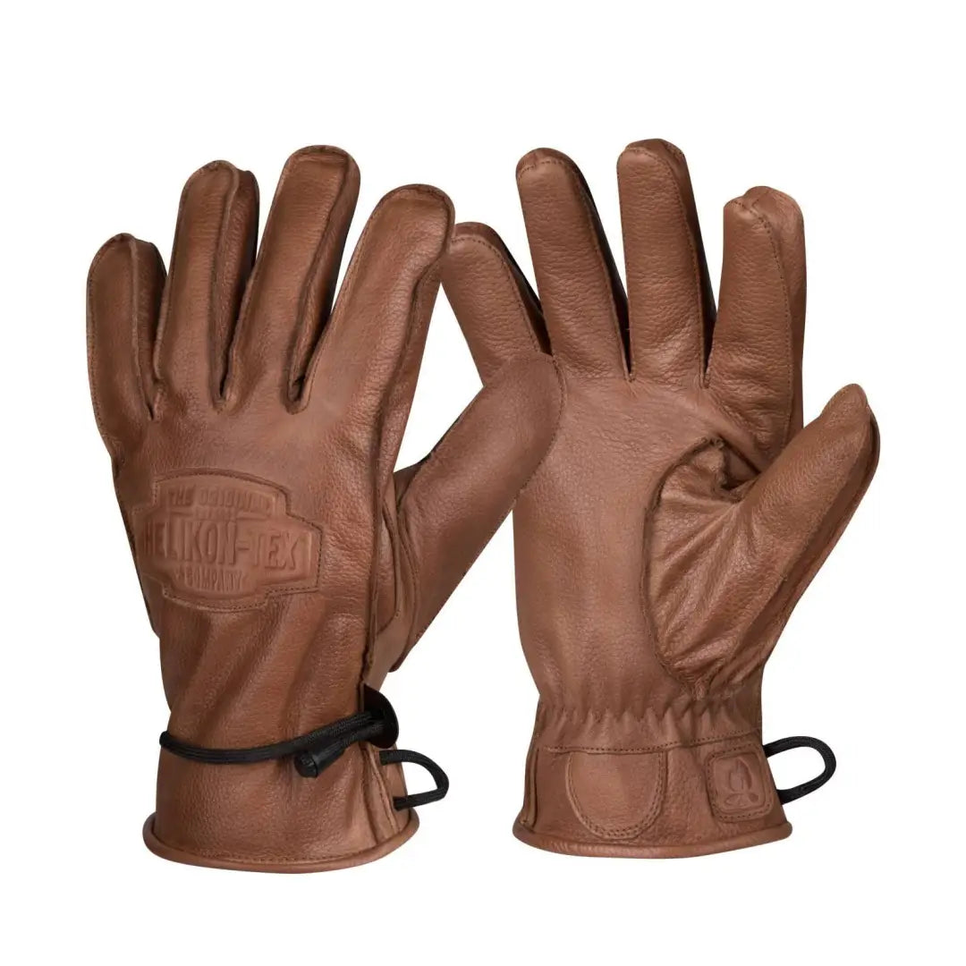 Brown leather winter gloves discount