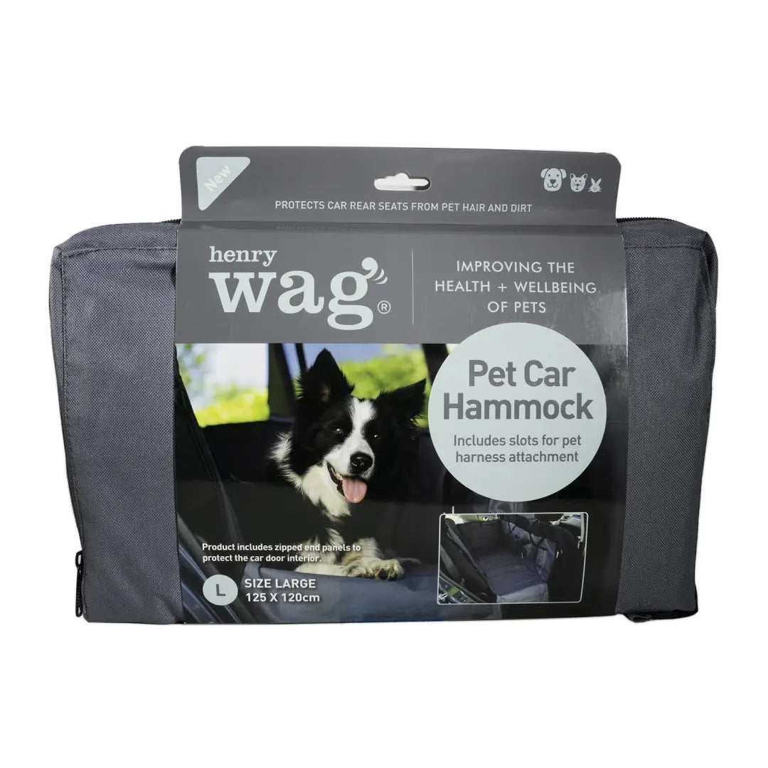 Gray Henry Wag Pet Car Seat Hammock for a comfy ride with your pet