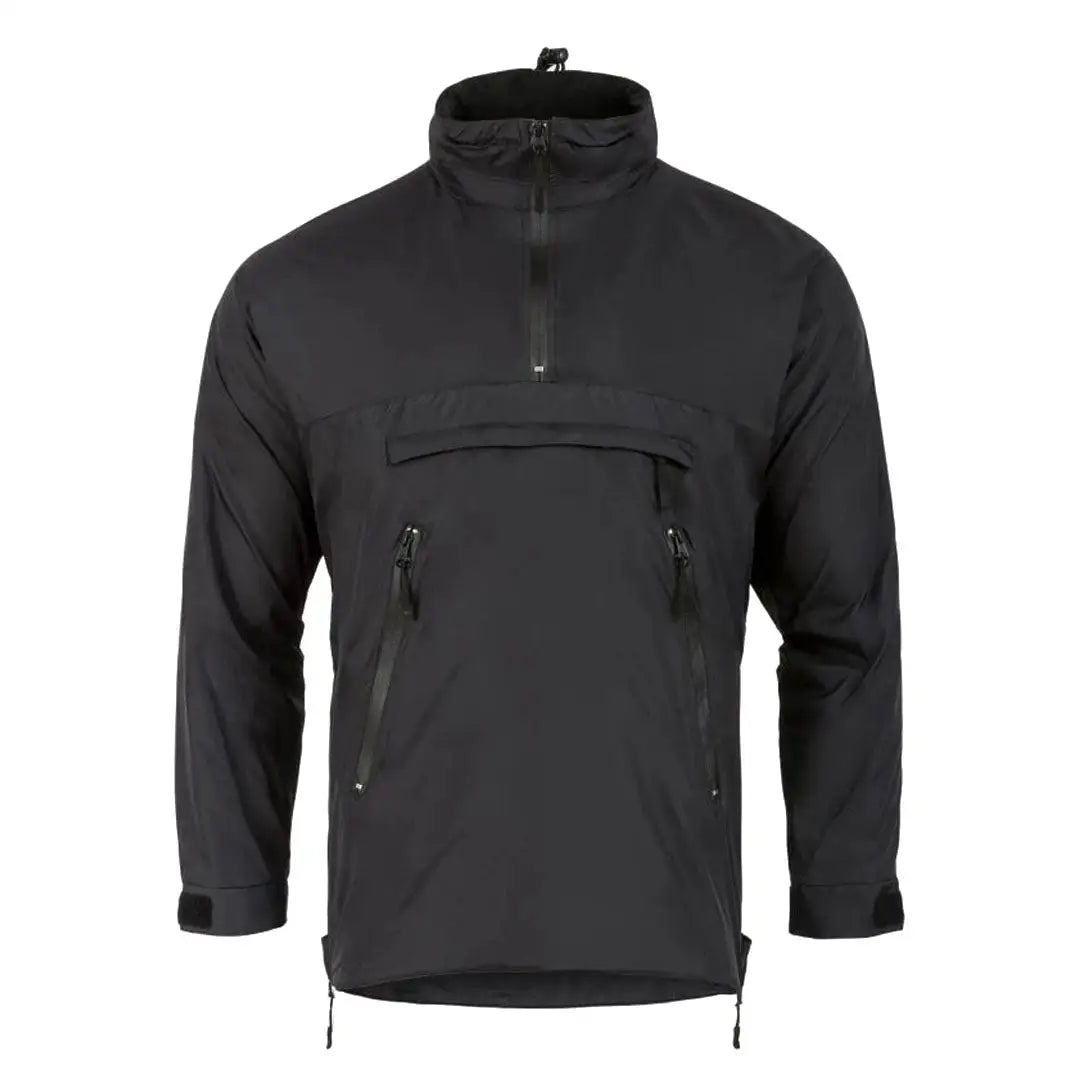 Black pullover jacket from Highlander Halo Smock, featuring water repellent outer