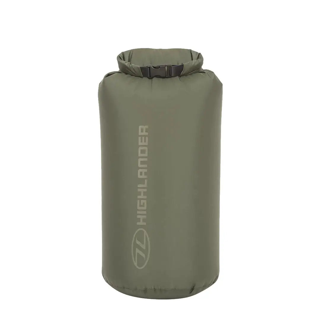 Olive green Highlander lightweight waterproof dry bag for outdoor adventures