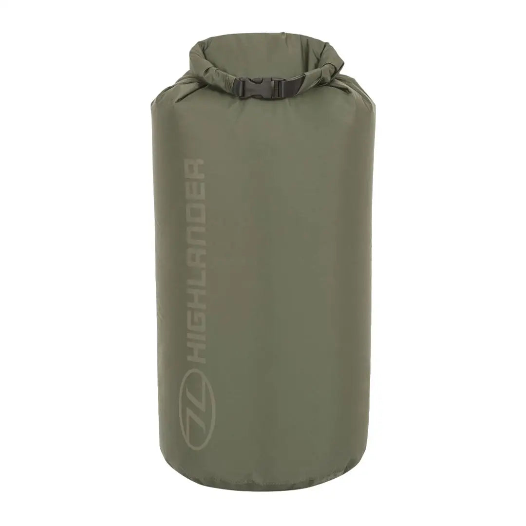Olive green Highlander lightweight waterproof dry bag with fully taped seams 25L