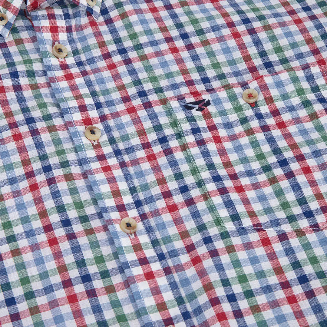 Hoggs Of Fife Aberdour Short Sleeve Checked Shirt in a stylish gingham weave cotton shirt