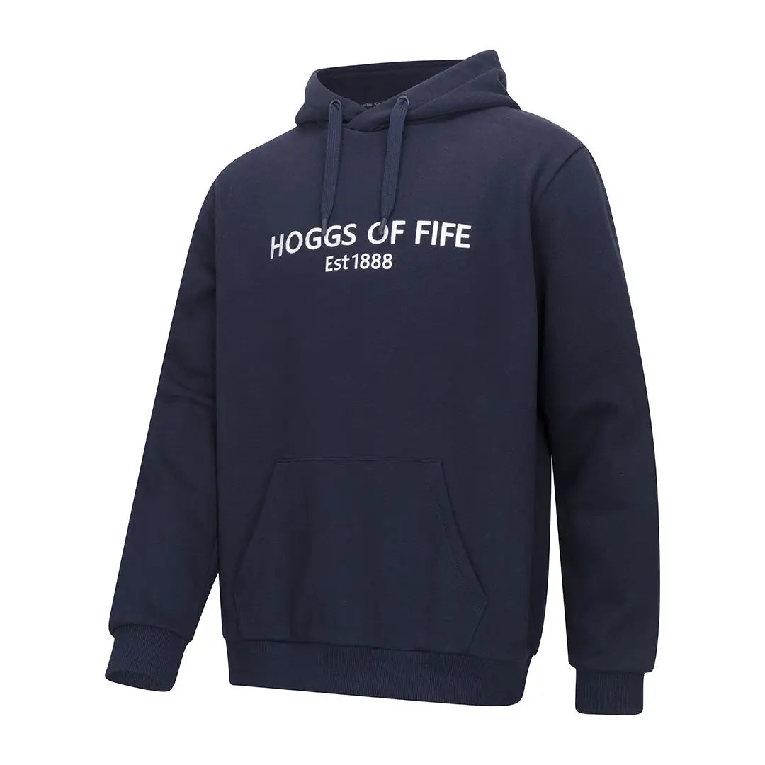 Navy blue Hoggs of Fife Annan hoodie, stylish country clothing for outdoor hunting