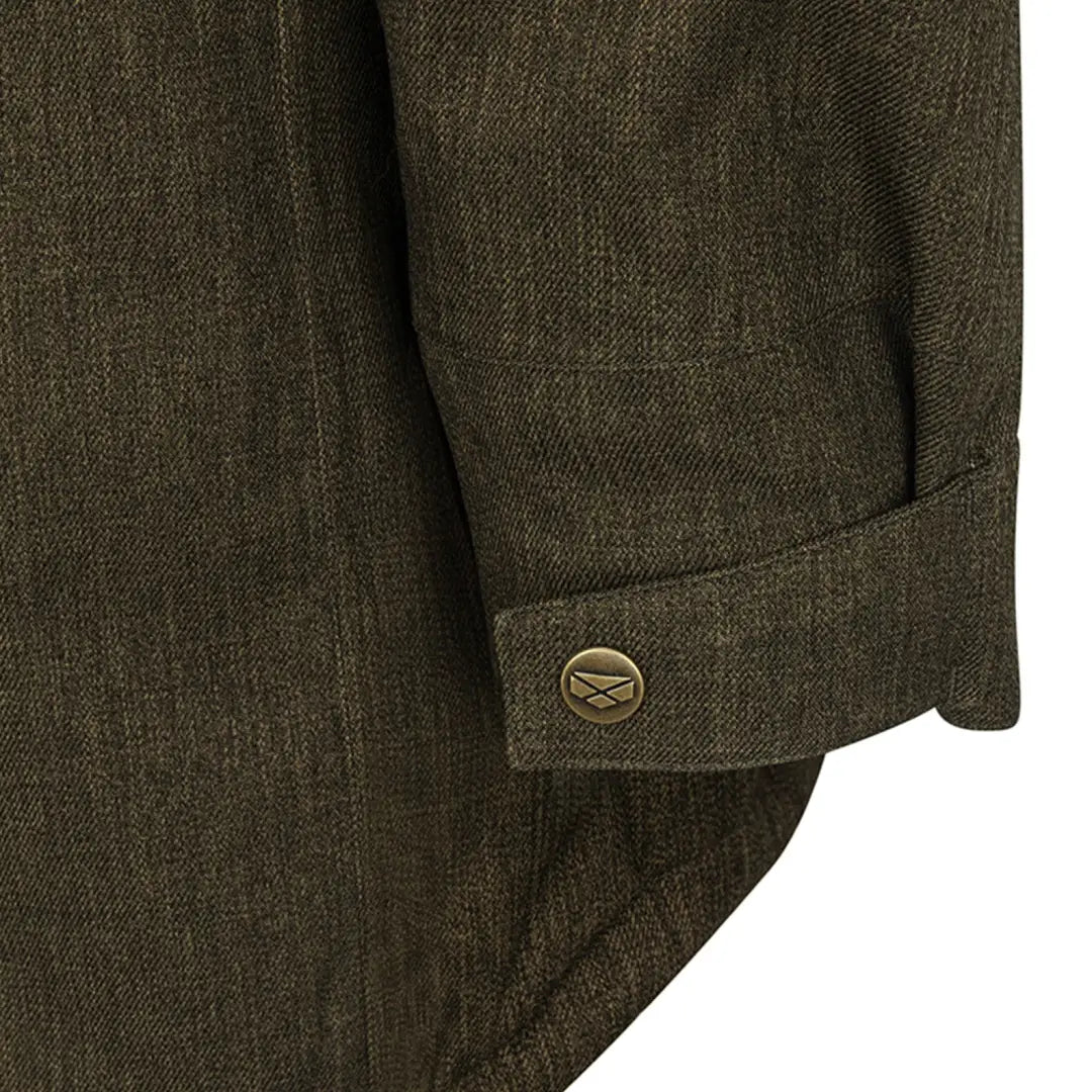 Hoggs of Fife Argyll II Jacket in olive green herringbone wool with waterproof tech