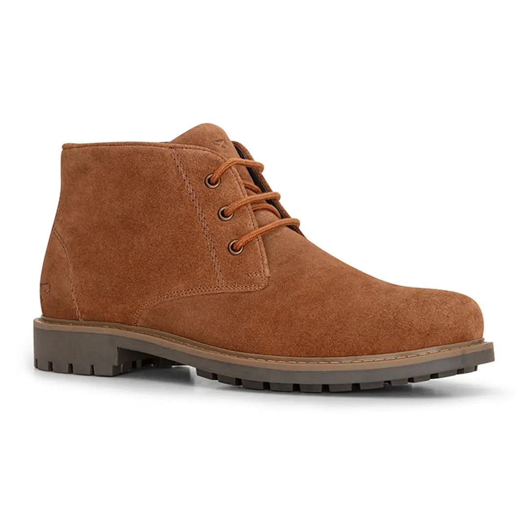 Brown suede chukka boots with rugged sole from Hoggs Of Fife Clayton Chukka collection