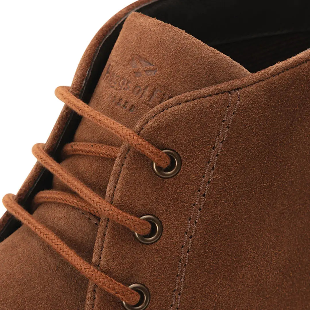Brown suede ankle boot with laces from Hoggs Of Fife Clayton Chukka Boots