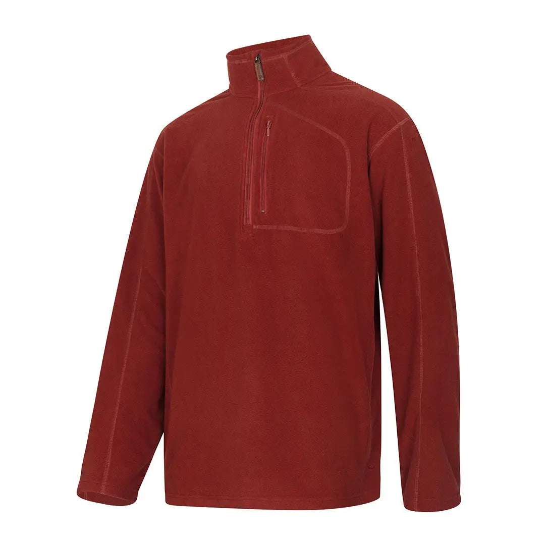 Red fleece pullover with chest pocket from the Fife Islander Techpro collection