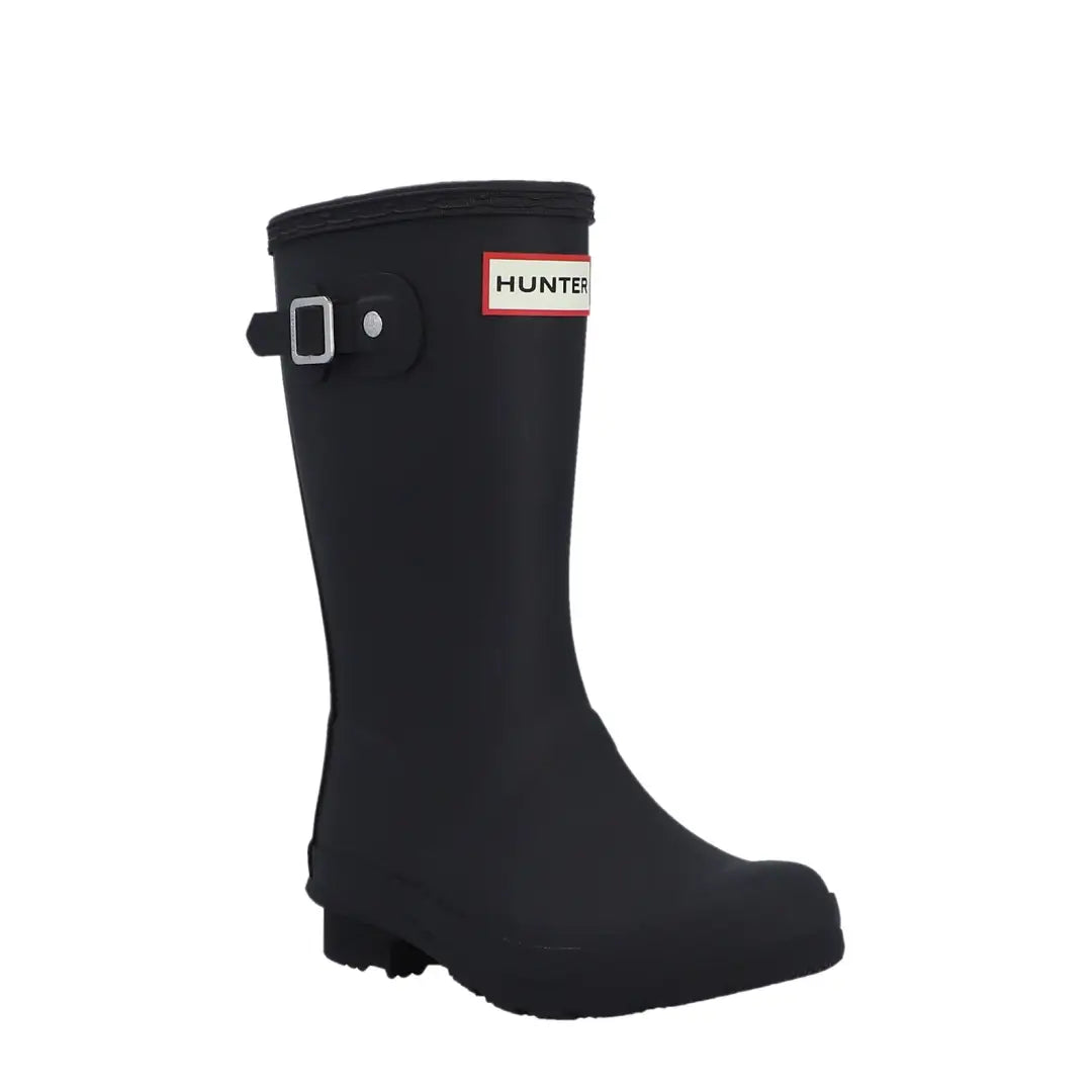 Black rubber Hunter rain boot perfect for outdoor country clothing and hunting trips