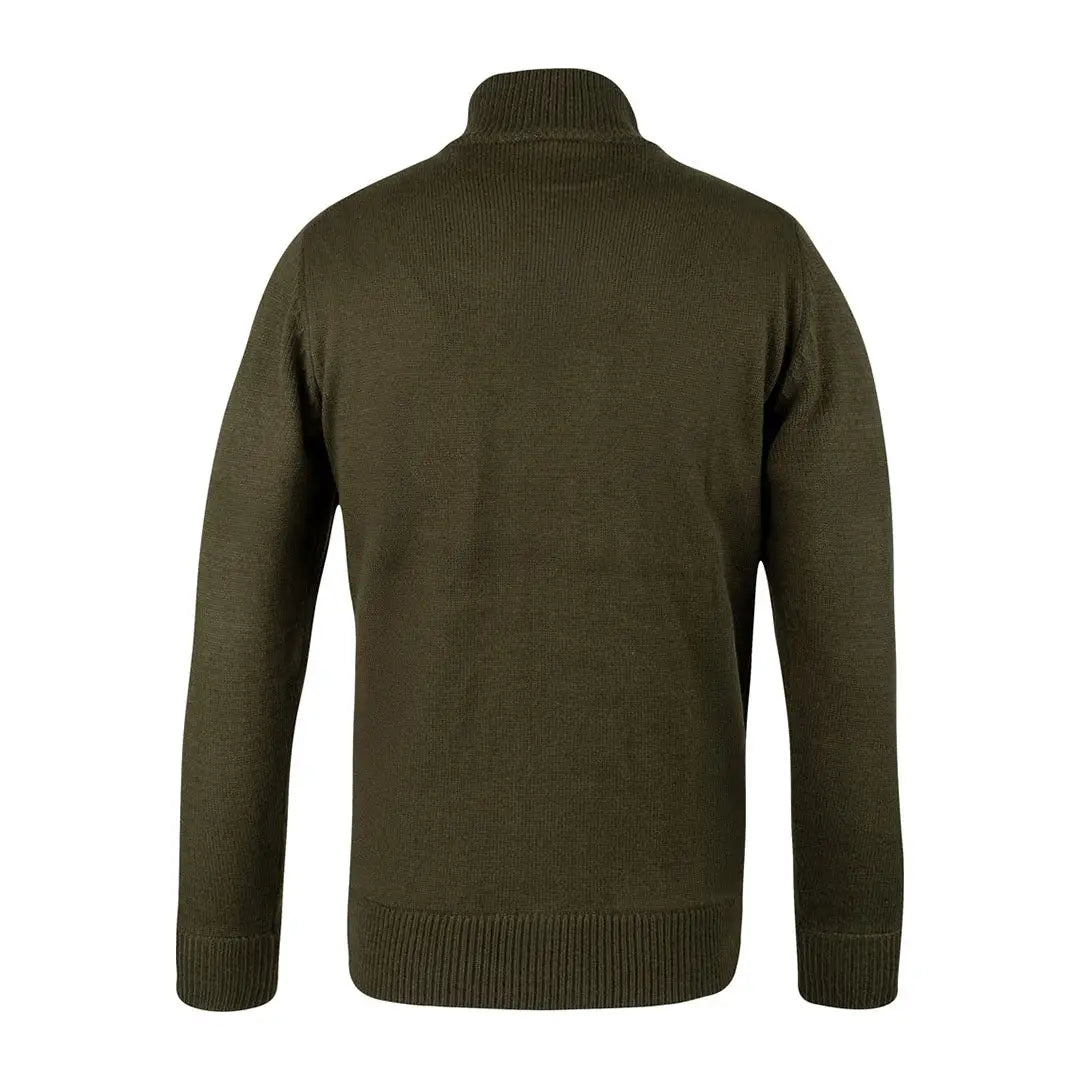 Olive green Jack Pyke Pheasant zip neck pullover sweater for outdoor fans