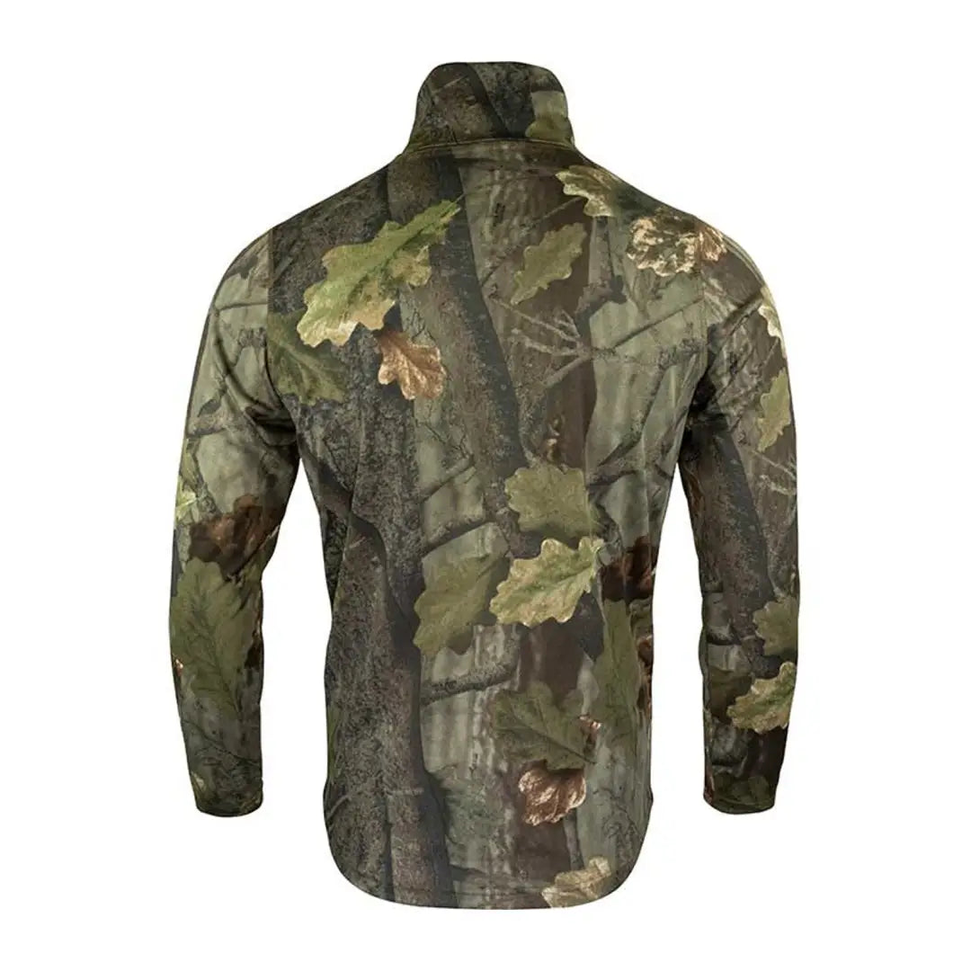 Camouflage hunting jacket with woodland leaf pattern from Jack Pyke Roll Neck collection
