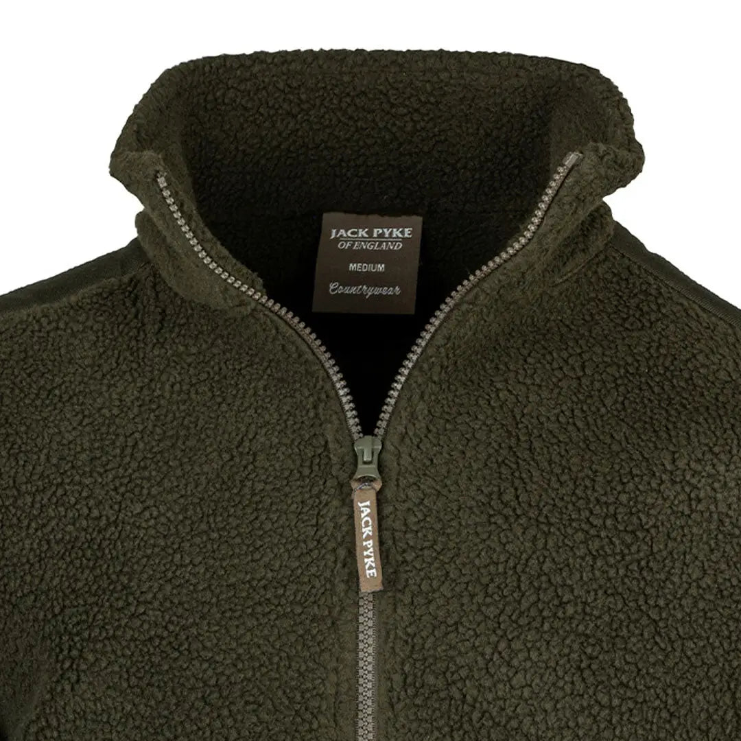 Cozy Green fleece jacket from the Jack Pyke Sherpa Pullover collection
