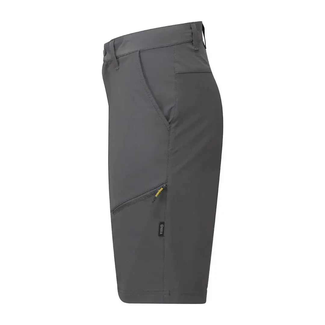 Gray hiking shorts by Keela, perfect for outdoor adventures in Keela Bidean Shorts