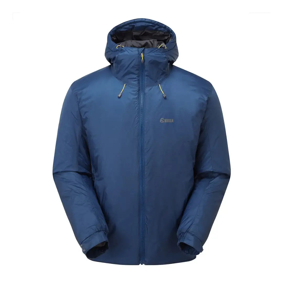 Men’s blue Keela Mens Solo Primaloft jacket perfect for outdoor adventures