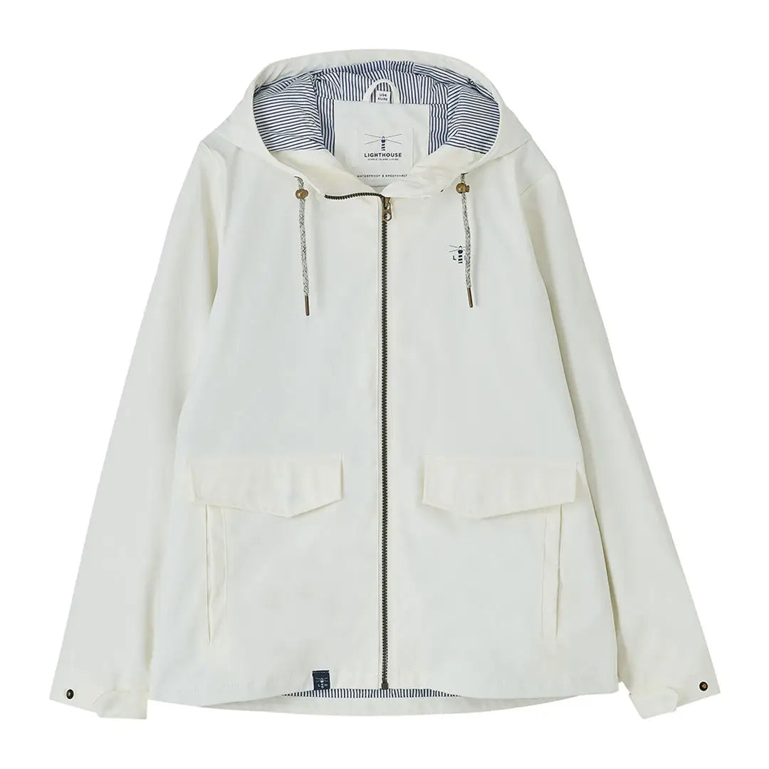 Stylish White Hooded Jacket from the Lighthouse Ladies Lucy Coat collection