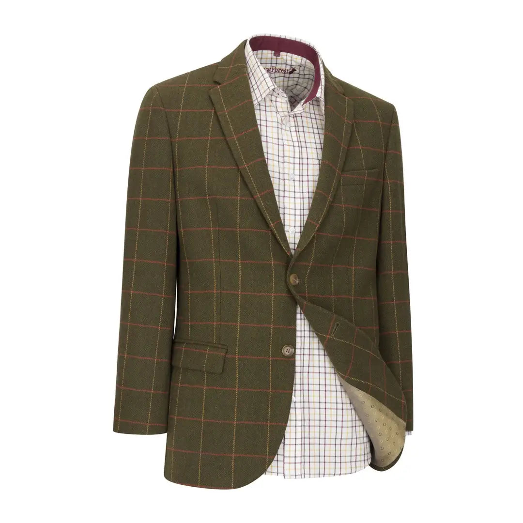 Olive green forest heritage tweed blazer in luxurious materials from New Forest Heritage Tweed collection
