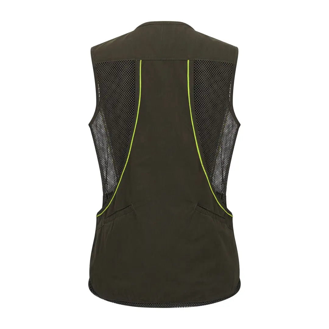 Olive green mesh-backed dog sports vest from New Forest Ladies Dog Sports Vest line